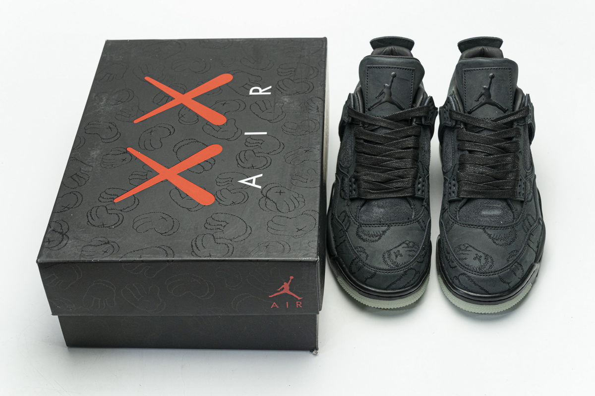 Nike Air Jordan 4 Retro Kaws Black 930155 001 4 - kickbulk.cc