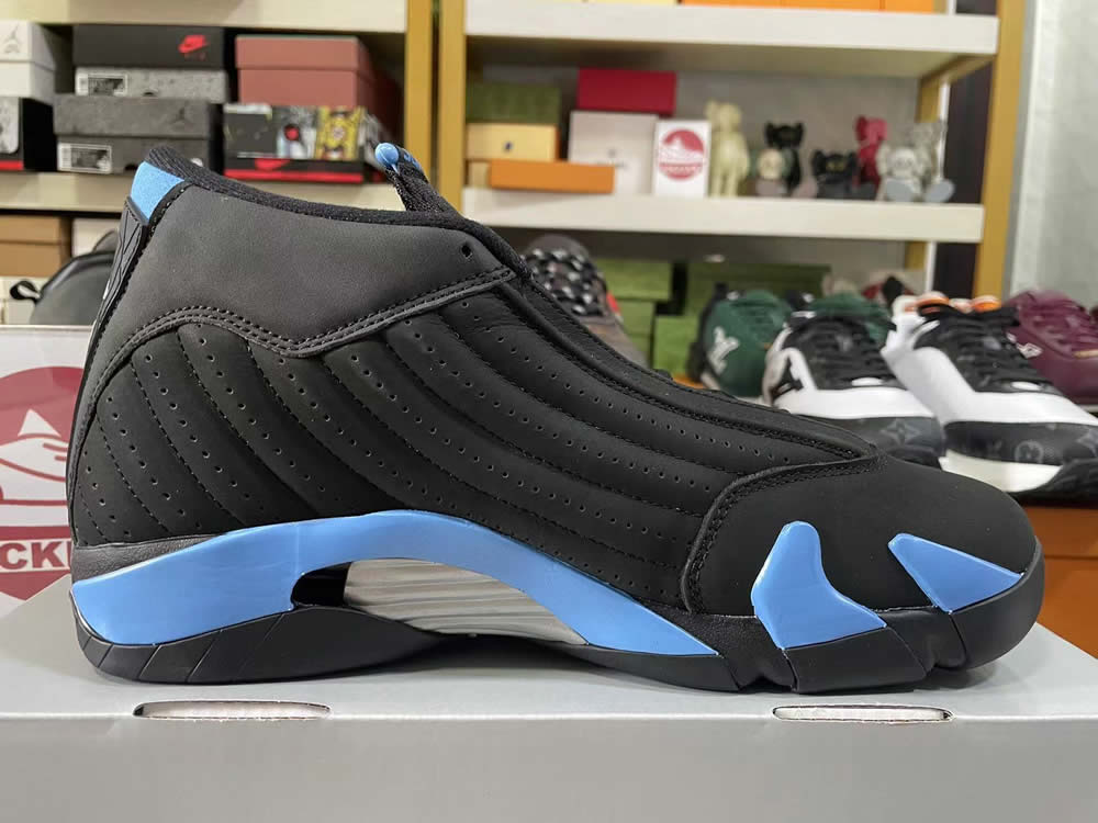 Air Jordan 14 Black University Blue 487471 002 12 - kickbulk.cc