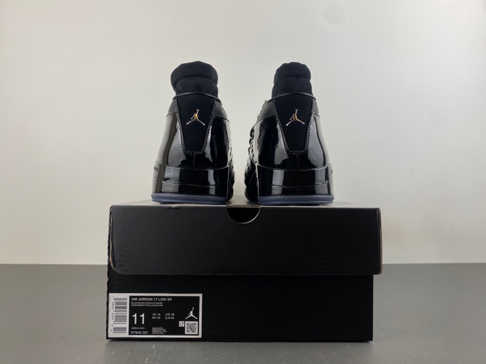 Air Jordan 17 Low Black Patent Iv7640 001 17 - kickbulk.cc