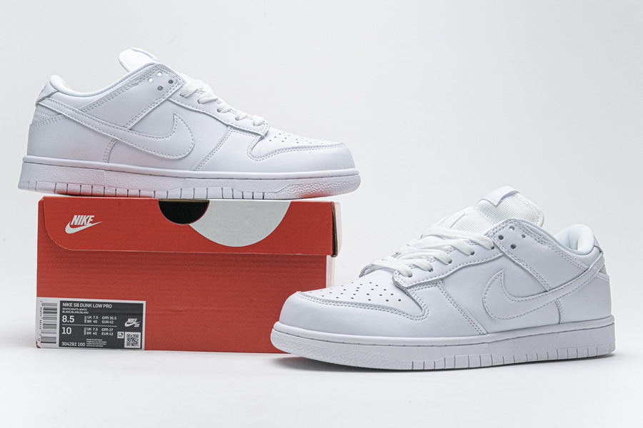 Nike Sb Dunk Low Pro All White 304292 100 22 - kickbulk.cc