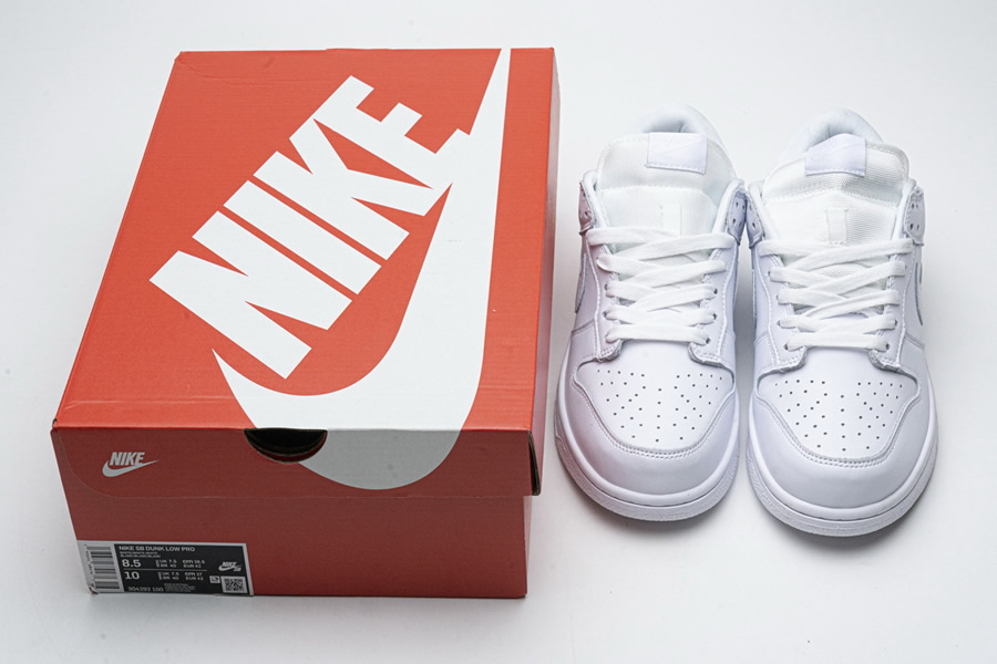 Nike Sb Dunk Low Pro All White 304292 100 23 - kickbulk.cc