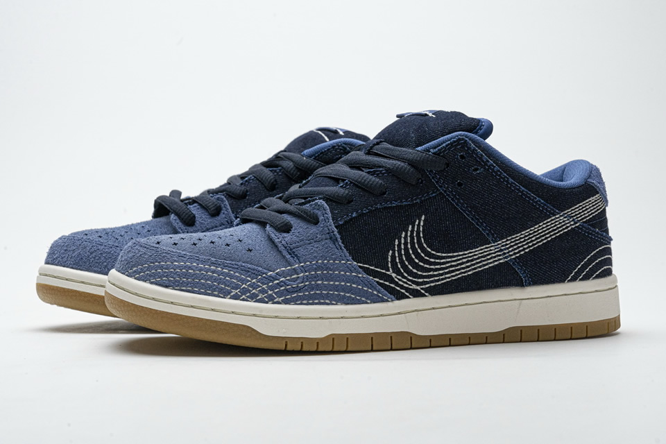 Nike Sb Dunk Low Sashiko Denim Gum Cv0316 400 10 - kickbulk.cc