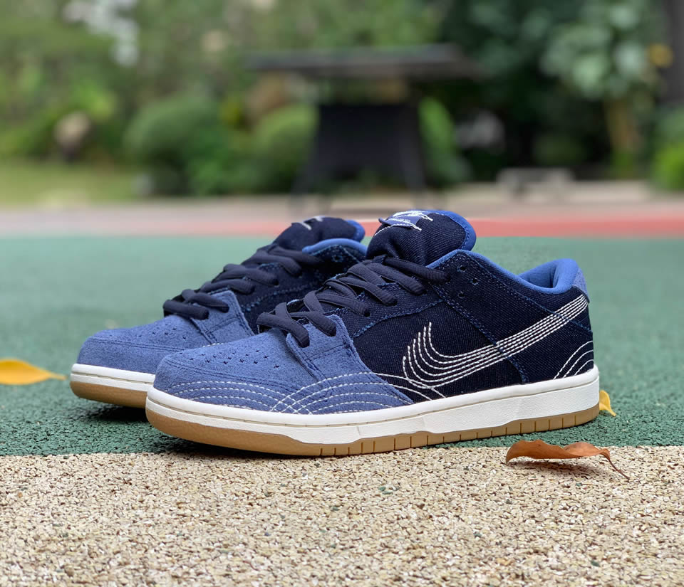 Nike Sb Dunk Low Sashiko Denim Gum Cv0316 400 4 - kickbulk.cc