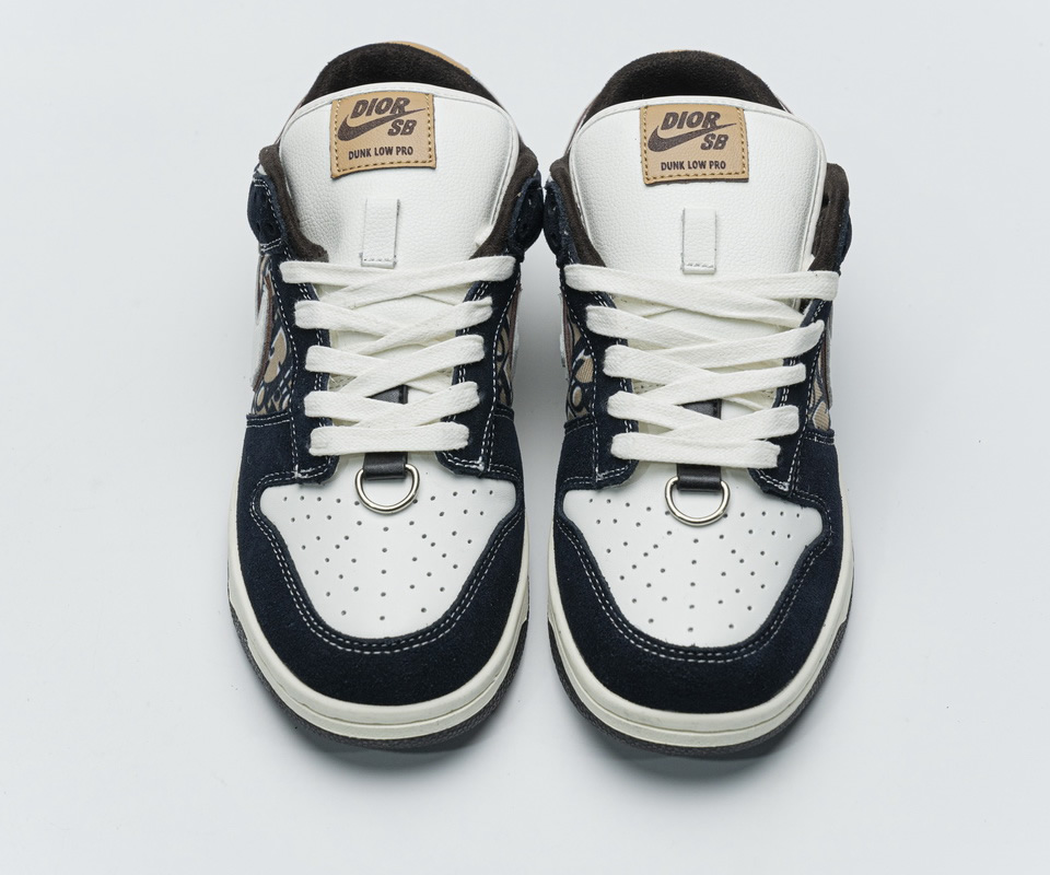 Nike Dunk Sb Dior White Ink Blue Custom Made 2 - kickbulk.cc